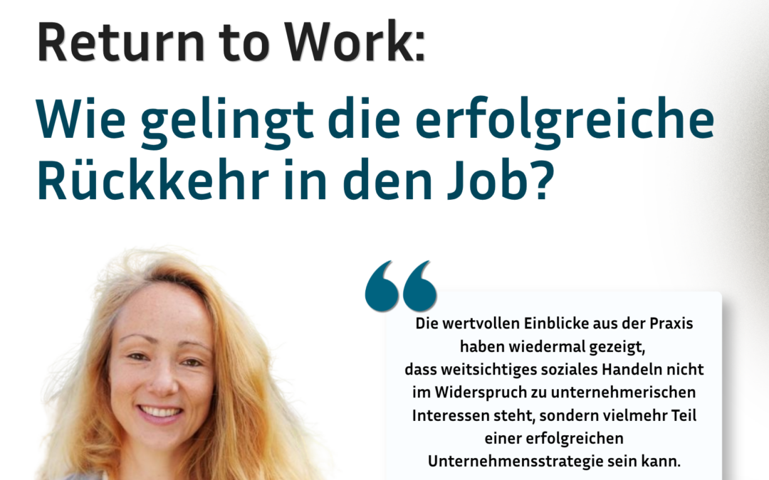 Rückkehr in die Arbeit: Dr. Christiane Stempel als Fachexpertin bei der Jubiläums-Fachtagung der Perspektive Arbeit & Gesundheit (PAG) in Hamburg